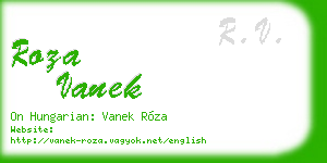 roza vanek business card