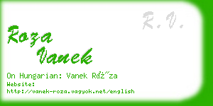 roza vanek business card